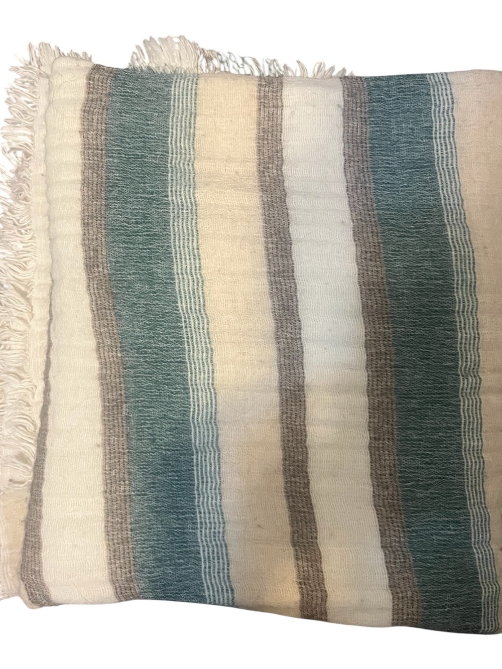 Antonio Salgado Wool Cotton Gauzy Throw - Picture 4 of 6